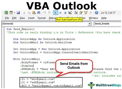 vba code to extract email details from outlook