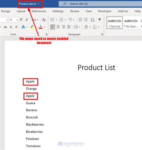 vba find and replace text in word document