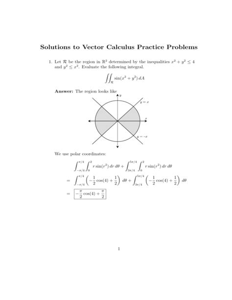 vector calculus practice problems pdf
