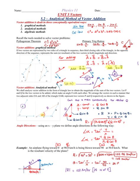 vector physics problems and solutions pdf