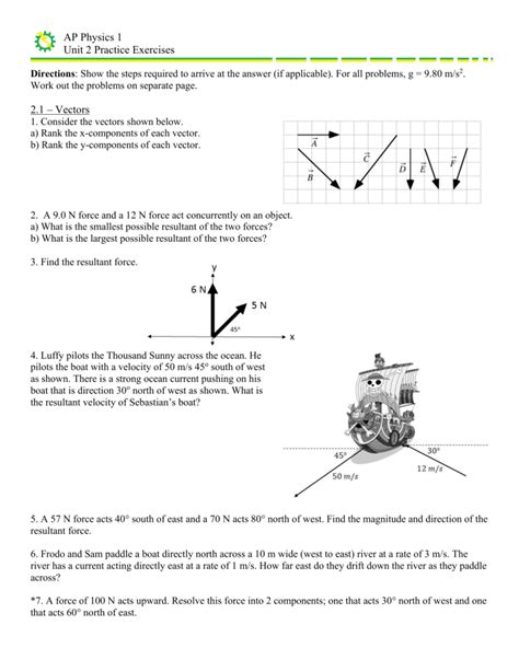 vector practice problems ap physics 1