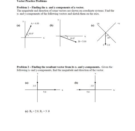 vector practice problems physics