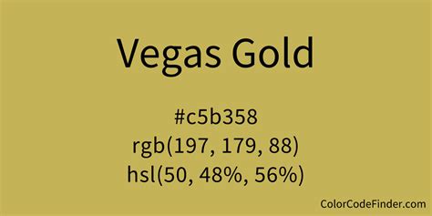 vegas gold color code