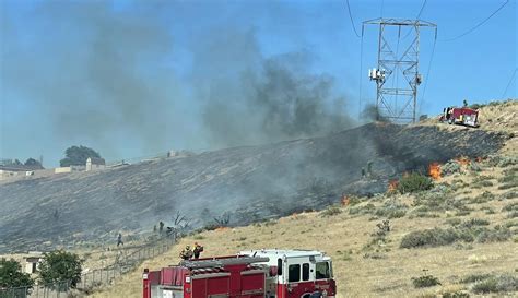 vegetation on fire