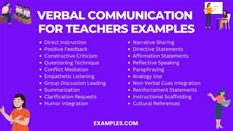 verbal communication strategies examples in the classroom