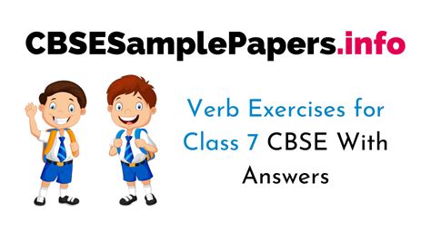 verbs exercises for class 7 with answers cbse