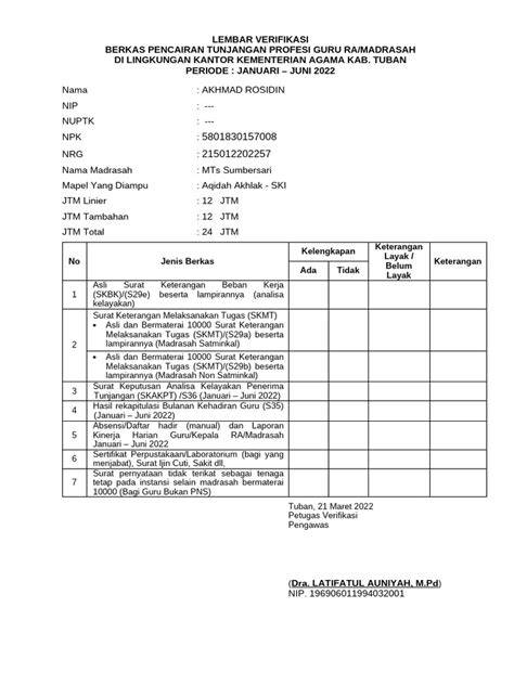 Verifikasi Berkas