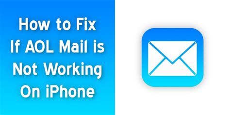 verizon aol email not working on iphone