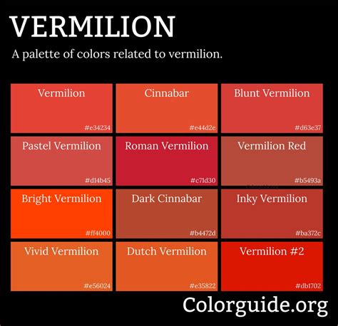 vermillion red paint code