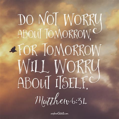 verse that says not to worry