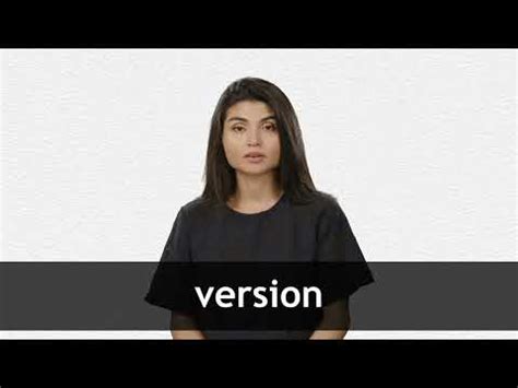 version meaning in english with example