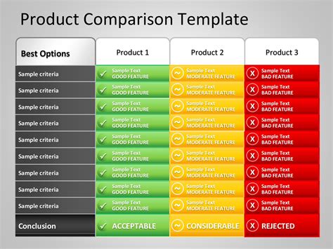 Comparison table illustration