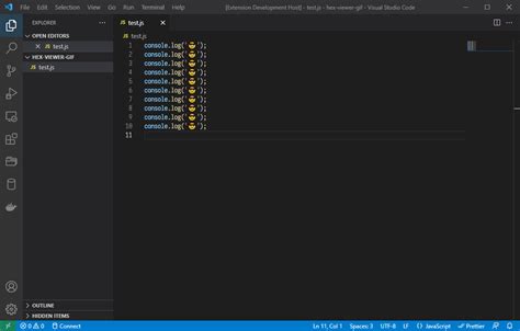 view hex in visual studio code