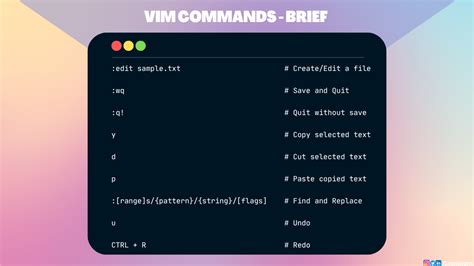 vim edit mode command