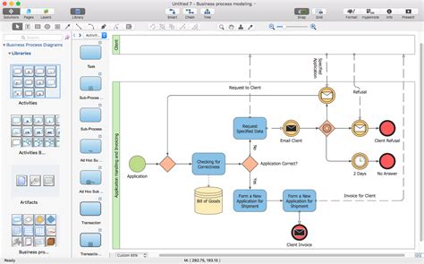 visio diagram process flow examples