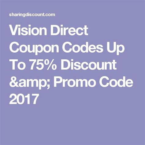 vision direct discount code