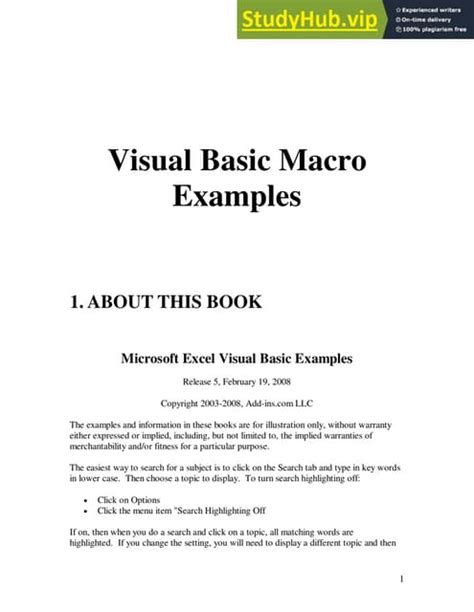 visual basic macro examples
