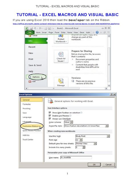 visual basic tutorial for excel macros pdf