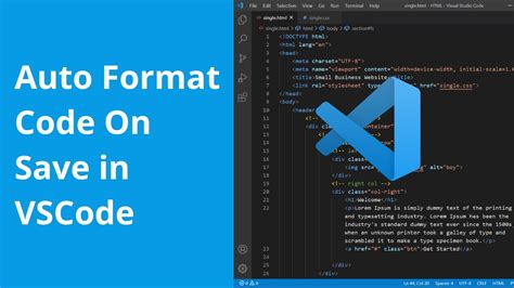 visual studio code auto format code on save