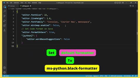 visual studio code black formatter