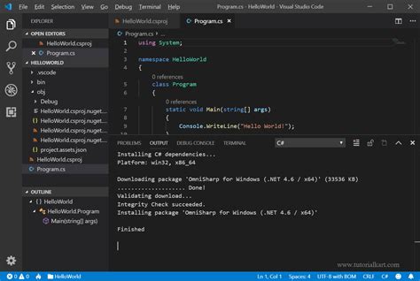 visual studio code c example