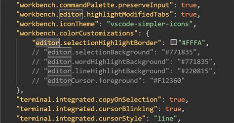 visual studio code colour text