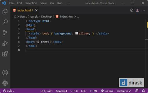 visual studio code format html