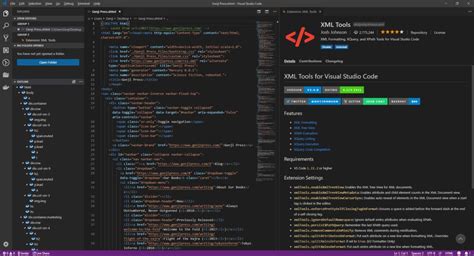 visual studio code format large xml file