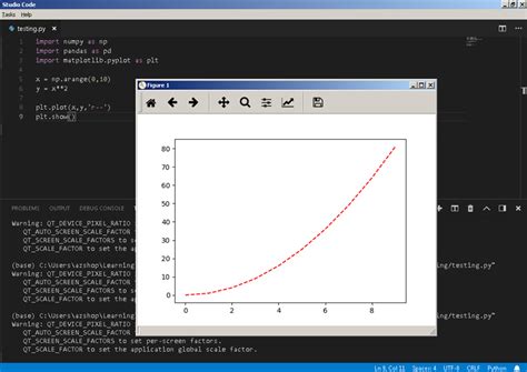 visual studio code matplotlib not showing