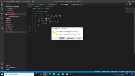 visual studio code not responding linux