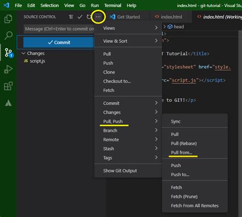 visual studio code not showing changes