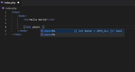 visual studio code php intellisense