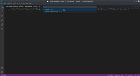 visual studio code prettify json