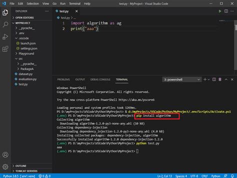 visual studio code python install modules
