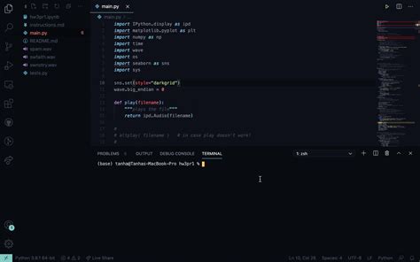 visual studio code python terminal