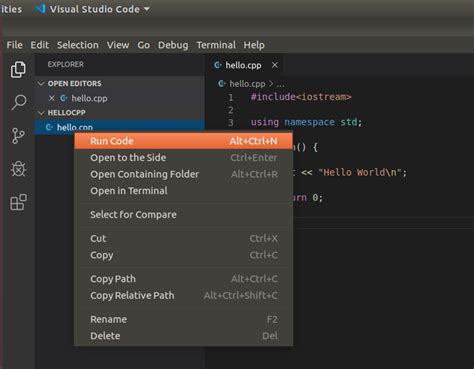 visual studio code run c++ mac