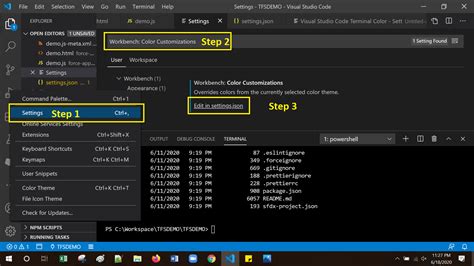 visual studio code terminal not showing directory