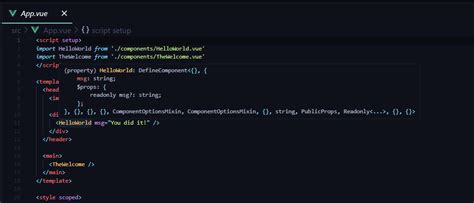visual studio code vue js intellisense