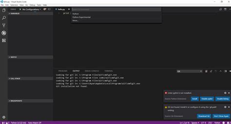 visual studio python debugger not working