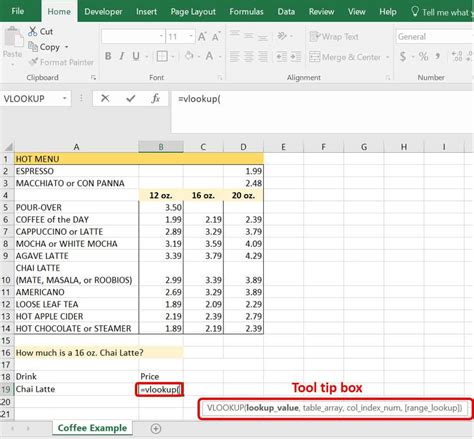 vlookup formula in excel with example pdf