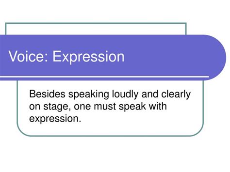 Voice Expression