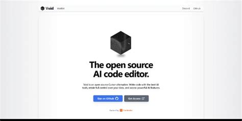 void open source ai code editor