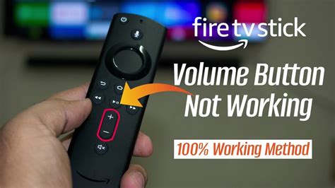 volume button not working on amazon firestick remote