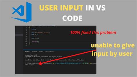 vs code code runner not taking input
