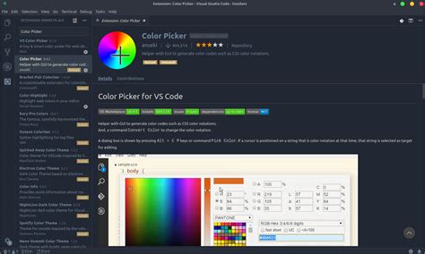vs code color picker extension