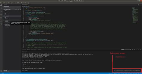 vs code create new flutter project
