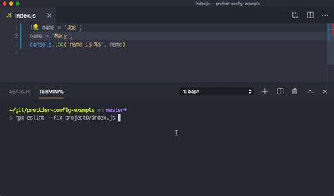 vs code how to run prettier