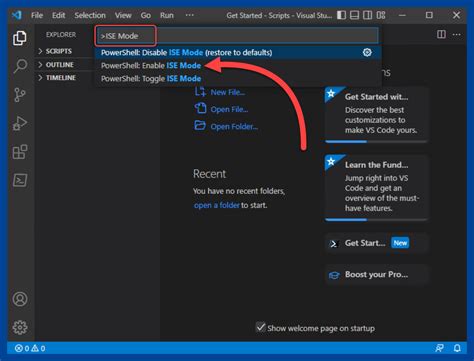 vs code ise mode