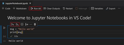 vs code jupyter notebook not showing output