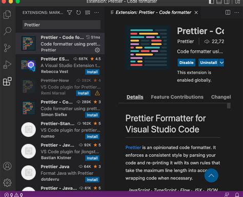 vs code prettier shortcut